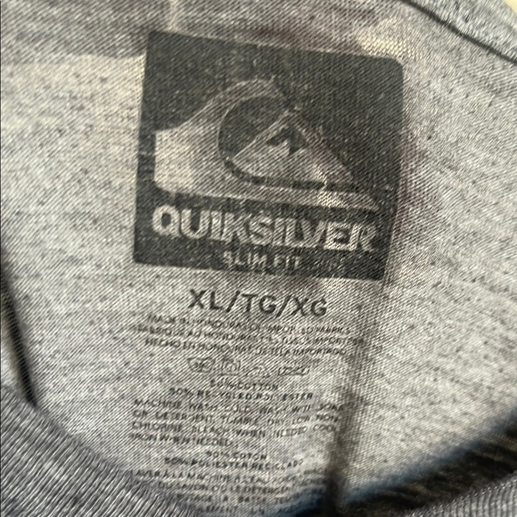 Quiksilver Gray Geometric Tee Cotton Blend - Picture 2 of 4
